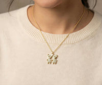 Gargantilla de oro 14k diseño niñas mod 5218 - 45 cm