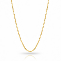 Cadena de oro Amarillo tejido tipo navaja 14k - 1 mm