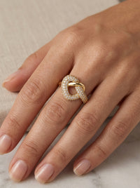 Anillo de oro 10k diseño de nudo de corazón Mod 5527