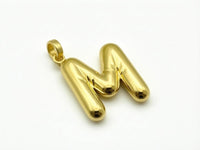 Dije de oro 14k de inicial M inflada Mod LM5126 - 3.5 cm