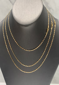 Cadena de oro 14k tejido valentino florentina con estrella mod 5833 - 3 mm