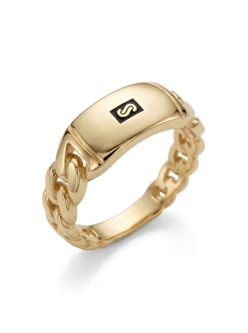 Anillo de oro 14k Mónaco Chain Classic mod 5889