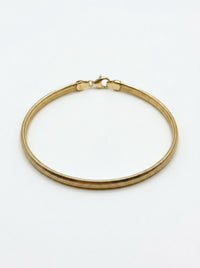 Pulsera de oro 14k diseño tipo panza de víbora flexible 5930 - 18 cm