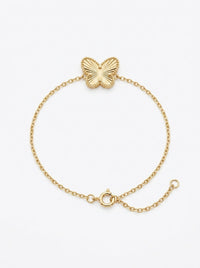 Pulsera de oro 14k diseño de mariposa 5599- 18 cm