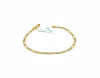 Pulsera 3x1 de oro 10k en medida para caballero Mod.2130