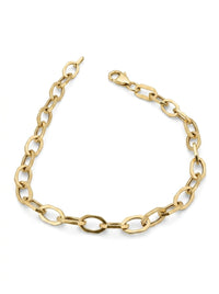 Pulsera de oro 14k diseño de eslabón Mod LM5107 - 18 cm