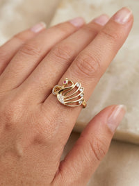 Anillo de oro 10k diseño de cisne Mod 5524
