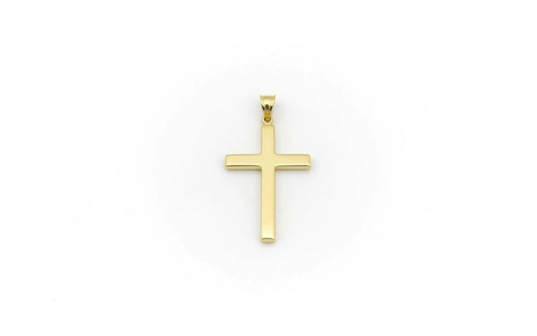Dije cruz minimalista en oro 10k
