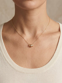 Gargantilla de oro 14k diseño lazo dorado con circonias mod 5596 - 45 cm