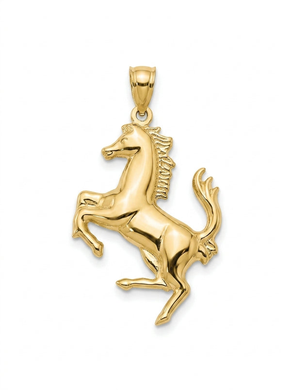 Dije de oro 14k diseño de caballo Mod LM5154 - 3 cm