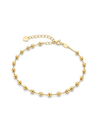 Pulsera de oro 14k diseño de bolitas Mod LM541 - 18 cm