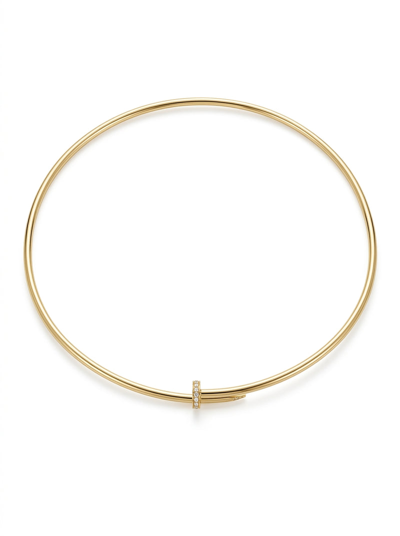Gargantilla de oro 10k tipo de diseñador hueca Mod 5565 40 cm