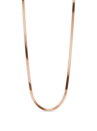 Gargantilla de oro rosa 14k diseño panza de víbora hueca Mod LM 5607 45 cm x 2.5 mm