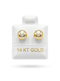 Broquel de oro 14k diseño de bolitas grandes Mod LM5260 (de bolitas)