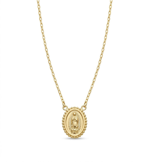 Gargantilla de oro 14k diseño de la virgen Mod LM5131 - 45 cm