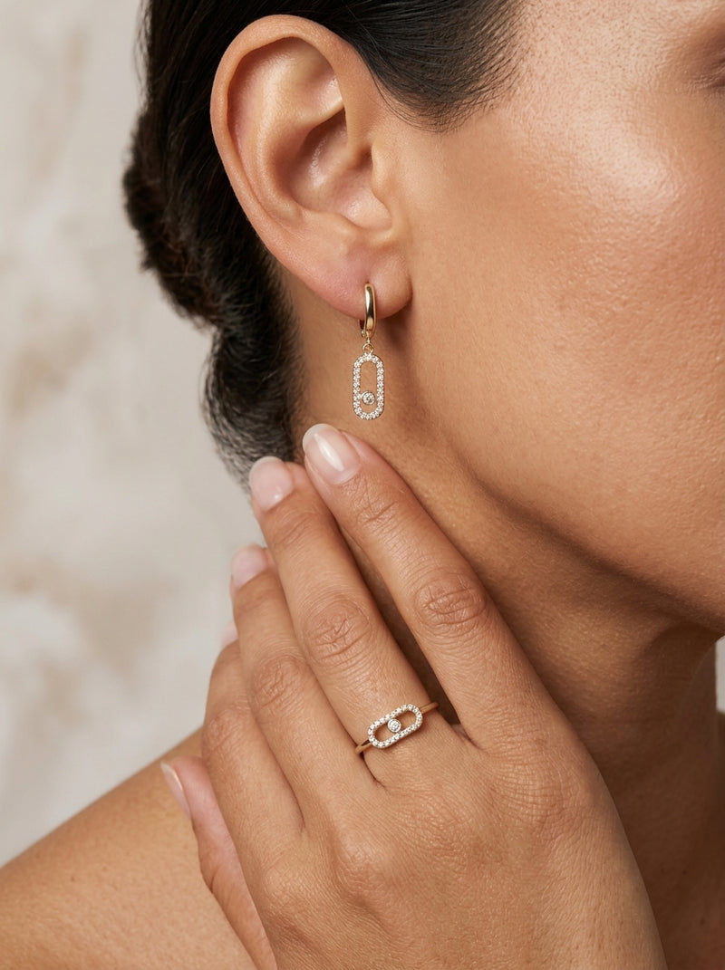 Set de oro 14k tipo diseñador Mod 5938