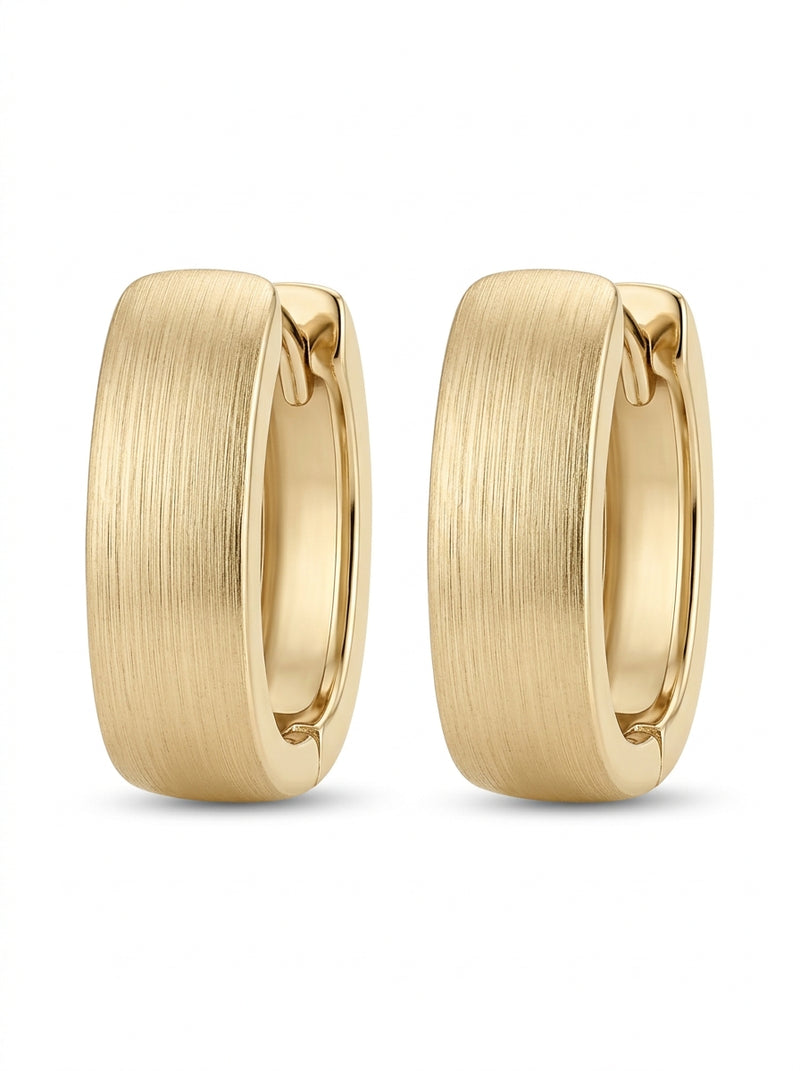 Huggies de oro 14k diseño satinado 5617