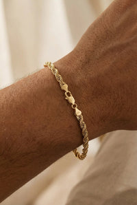 Pulsera torsal de oro 14k 21 cm x 5 mm