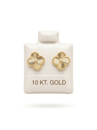 Broquel de oro 10k delgado tipo diseñador (de bolitas) Mod 5644
