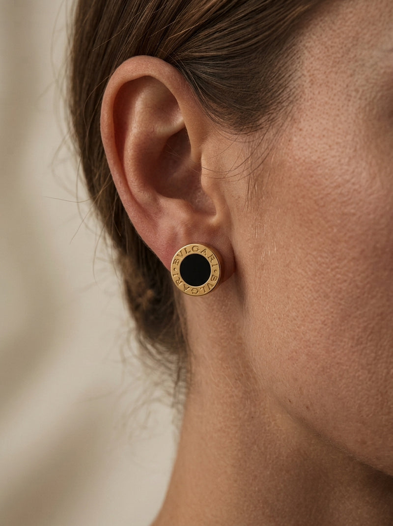 Aretes 14k tipo diseñador mod 5721 - 1.4 cm