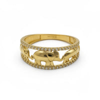Anillo de elefantes de oro 10k