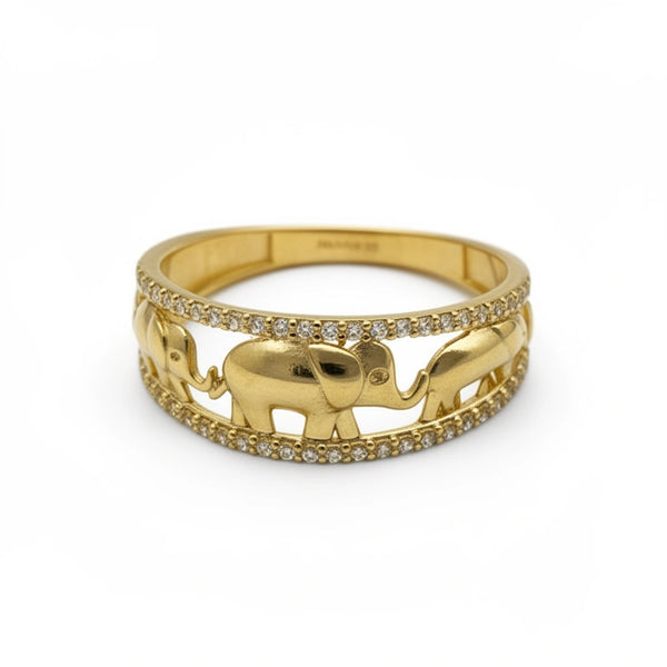 Anillo de elefantes de oro 10k
