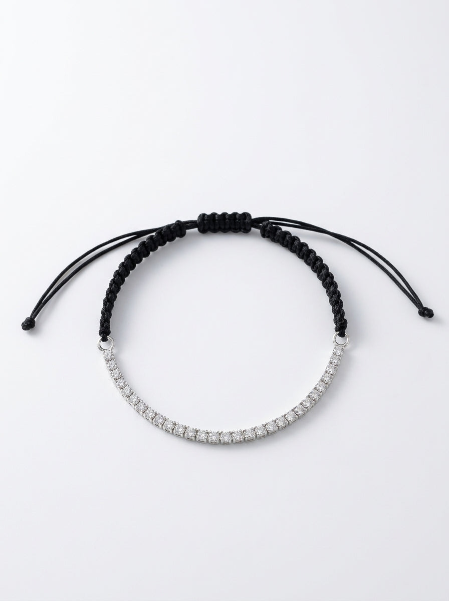 Pulsera de oro blanco 14k tipo tenis Mod 5961 - ajustable