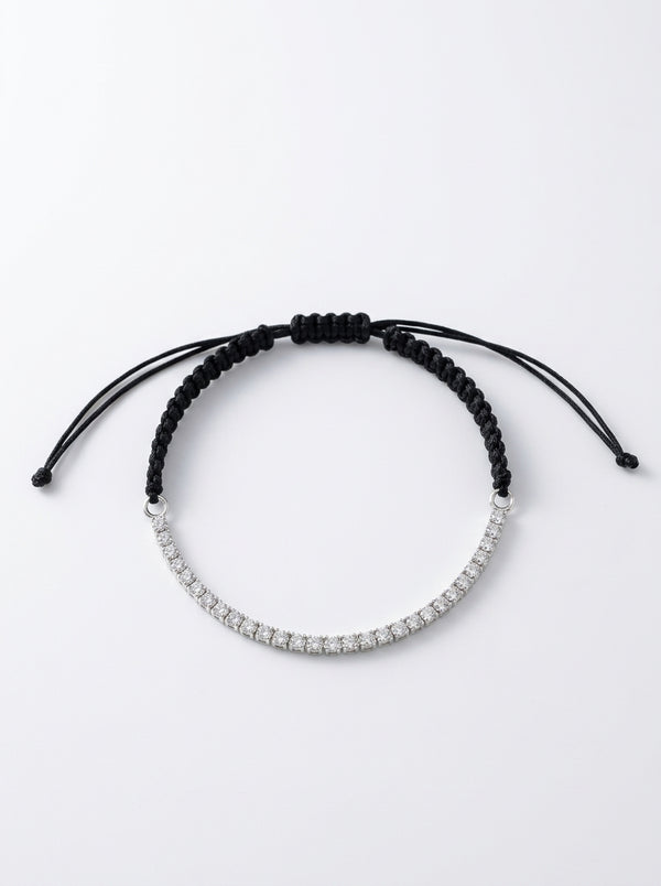Pulsera de oro blanco 14k tipo tenis Mod 5961 - ajustable