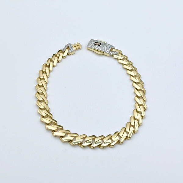 Pulsera de diseñador de oro 14k Edge
Plain / Pavé Lock Mod. 4821117