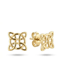 Aretes de oro 14k diseño de nudo de bruja minis Mod LM5307