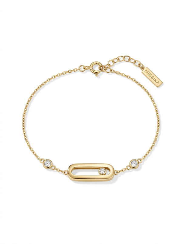 Pulsera de oro 14k tipo diseñador mod 5914- 18 cm