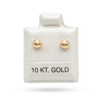 Broquel de oro 10k delgado diseño de luneta lisa pequeña (de bolitas) Mod 5659
