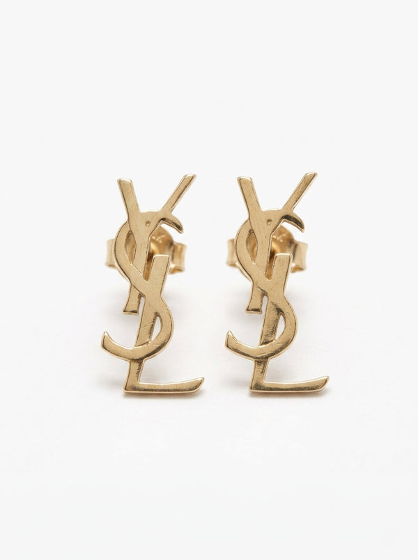 Aretes de oro 10k tipo diseñador de trébol Mod 6104- 3 cm