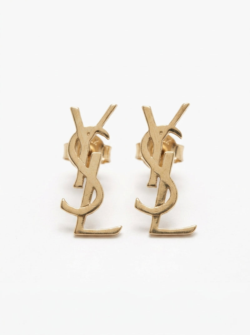 Aretes de oro 10k tipo diseñador de trébol Mod 6104- 3 cm