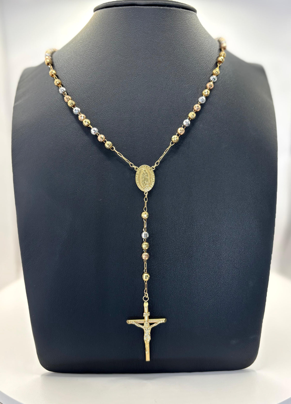 Rosario Caballero Grueso de oro 14k