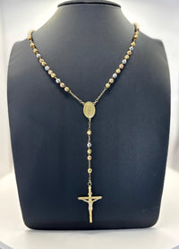 Rosario Caballero Grueso de oro 14k