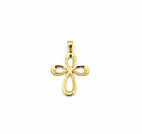 Cruz elegante de oro 10k diseño abierto Mod. 3014