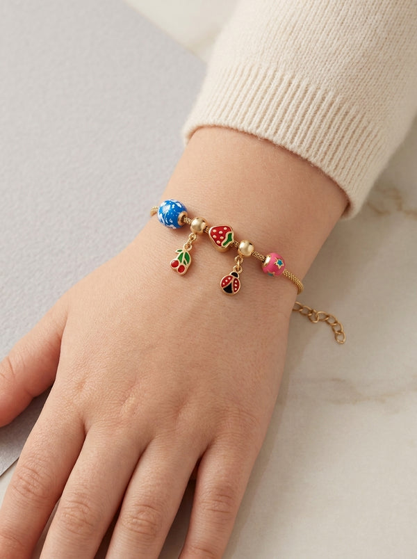 Pulsera de oro 14k tipo diseñador Mod 5623 - 14cm con ajustador