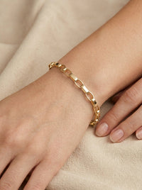 Pulsera de Oro 14K diseño eslabón Mod LM5419 - 18 cm