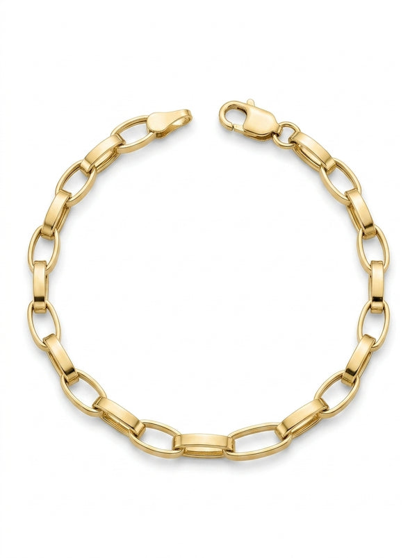 Pulsera de Oro 14K diseño eslabón Mod LM5419 - 18 cm