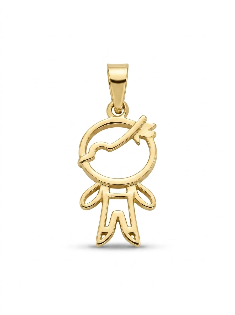 Dije de oro 14k ‎ diseño de niño LM5236- 1.4 cm