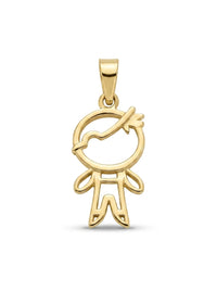 Dije de oro 14k ‎ diseño de niño LM5236- 1.4 cm