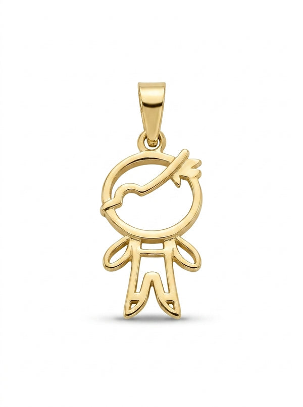 Dije de oro 14k ‎ diseño de niño LM5236- 1.4 cm
