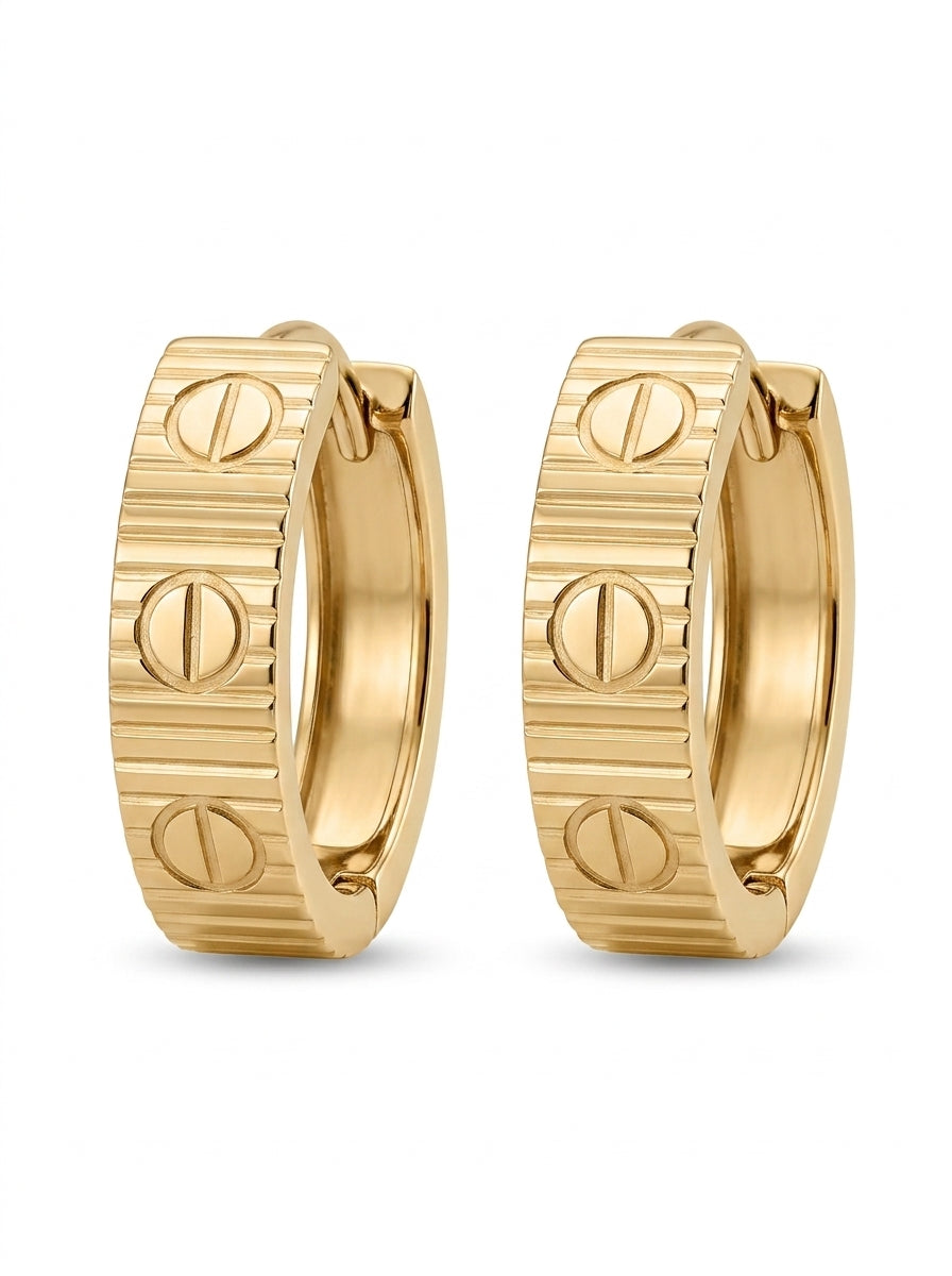 Arracadas de oro 14k tipo diseñador 5614