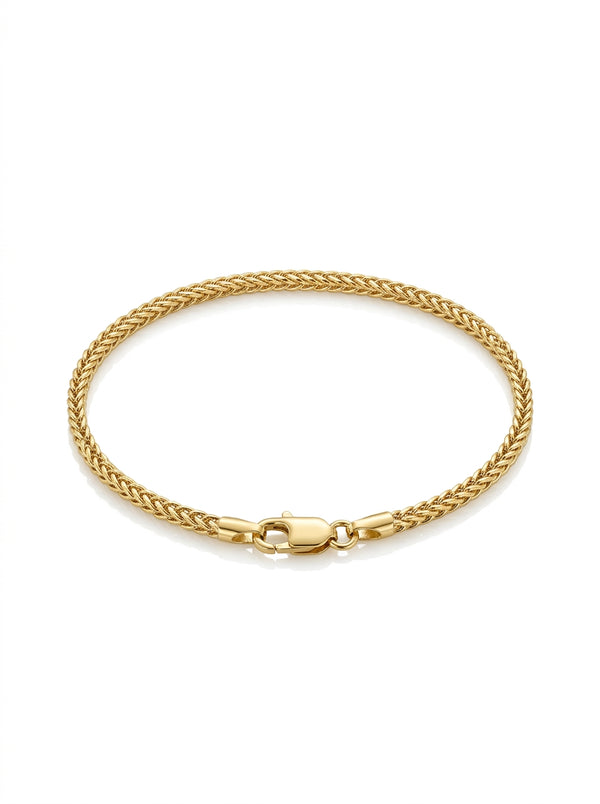 Pulsera de oro 10k tejido espiga Mod 5694 - 18 cm