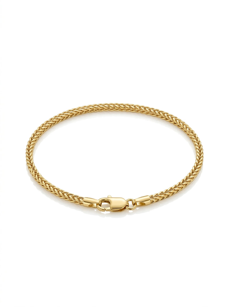Pulsera de oro 10k tejido espiga Mod 5694 - 18 cm