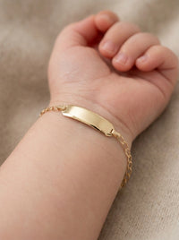 Esclava kids de oro 14k tejido eslabón Mod 5462 - 14 cm