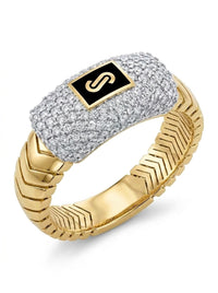 Anillo de oro 10k Mónaco Chain Merm mod 5887