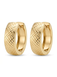 Huggies de oro 14k diseño facetadas 5618
