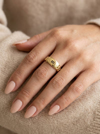 Anillo de oro 14k Mónaco Chain Classic mod 5889